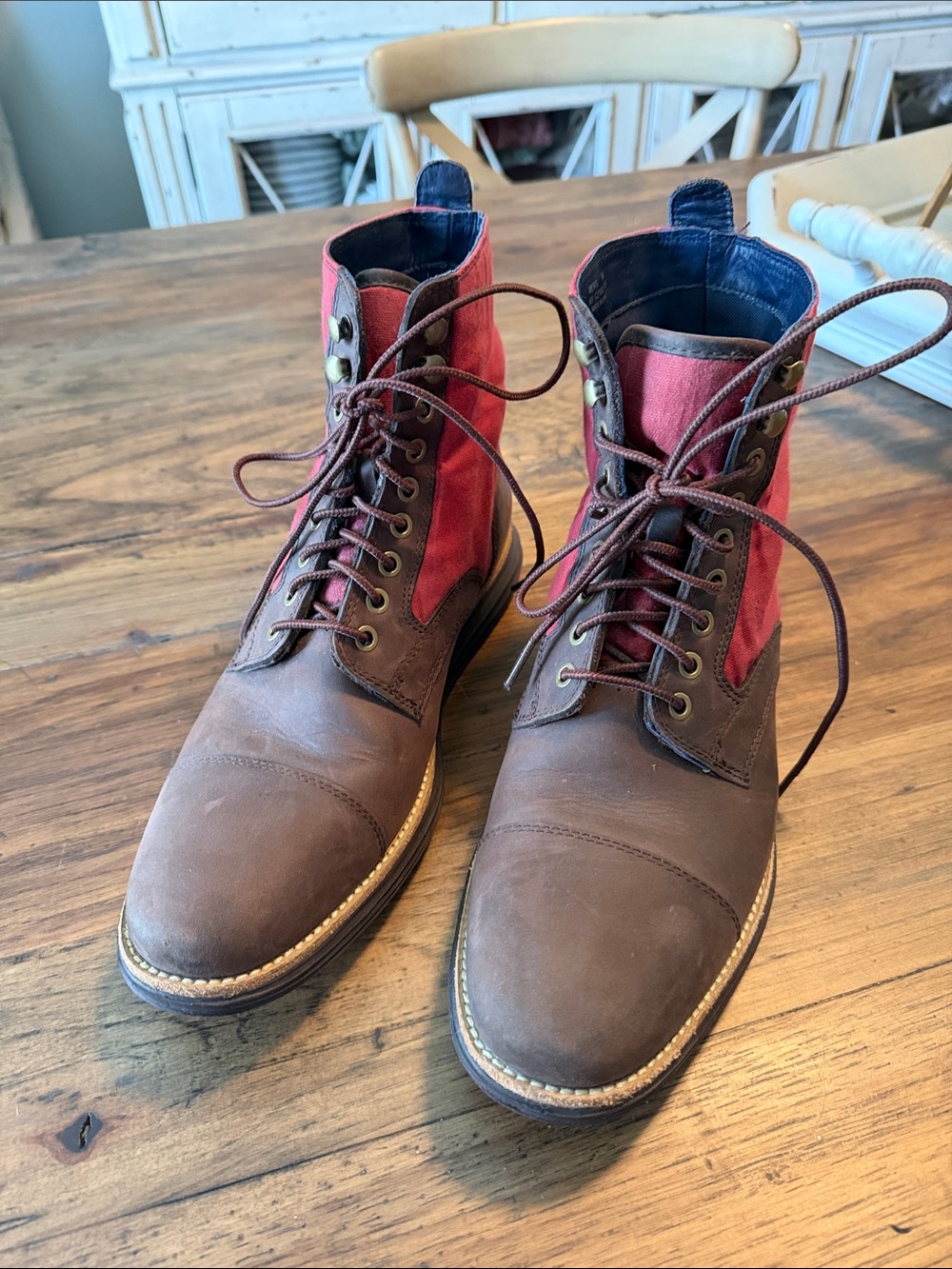 Cole Haan men’s lace up boots.